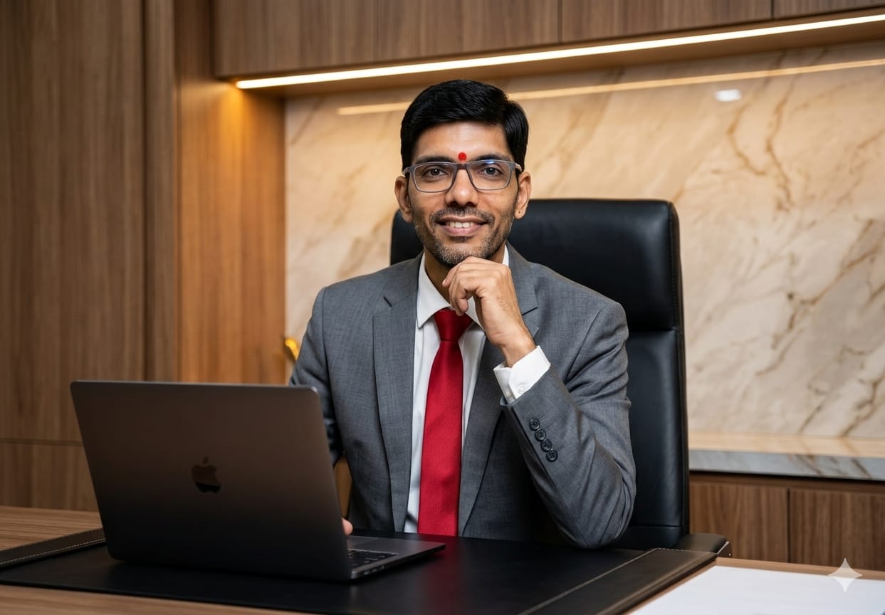 Dr. Naik in professional office attire