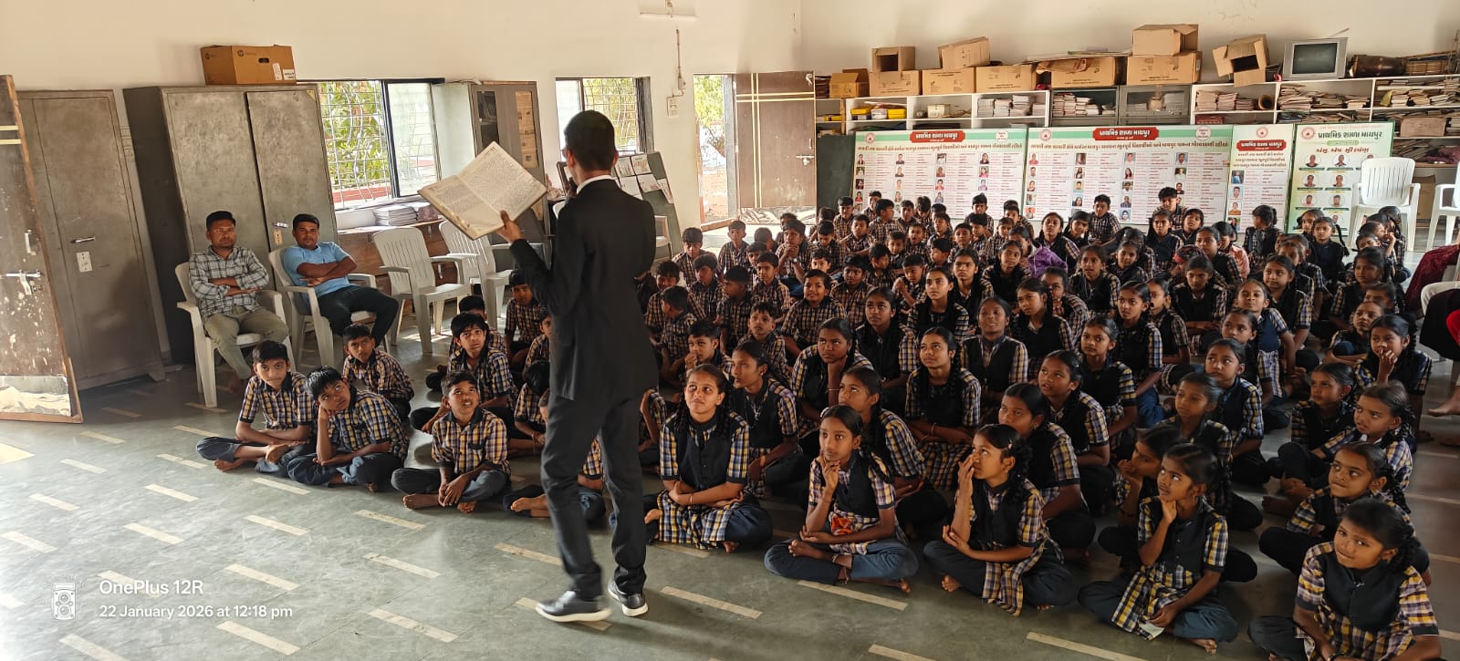 Dr. Naik leading a classroom session with students